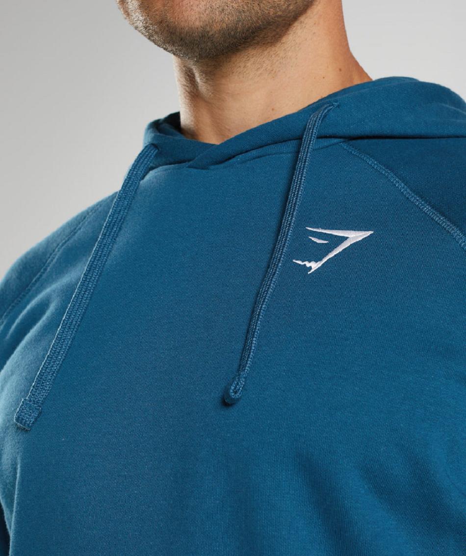 Sudadera Con Capucha Gymshark Crest Hombre Azules | CO 3602WNB